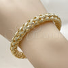 Oro Laminado Individual Bangle, Gold Filled Style Hollow Design, Polished, Golden Finish, 07.331.0012 for wholesale, additional product view 3