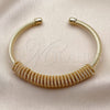 Oro Laminado Individual Bangle, Gold Filled Style Hollow and Spiral Design, Polished, Golden Finish, 07.331.0013 (Thickness, One size fits all)