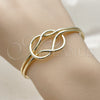 Oro Laminado Individual Bangle, Gold Filled Style Infinite Design, Polished, Golden Finish, 07.331.0015 (Thickness, One size fits all)