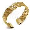 Oro Laminado Individual Bangle, Gold Filled Style Twist Design, Polished, Golden Finish, 07.331.0016 for wholesale, main product view
