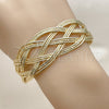 Oro Laminado Individual Bangle, Gold Filled Style Twist Design, Polished, Golden Finish, 07.331.0018 (Thickness, One size fits all)