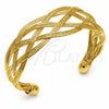 Oro Laminado Individual Bangle, Gold Filled Style Twist Design, Polished, Golden Finish, 07.331.0018 (Thickness, One size fits all)