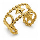 Oro Laminado Individual Bangle, Gold Filled Style Star and Moon Design, Polished, Golden Finish, 07.331.0019 (20 MM Thickness, One size fits all)