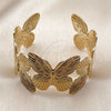 Oro Laminado Individual Bangle, Gold Filled Style Butterfly Design, Polished, Golden Finish, 07.331.0020 (25 MM Thickness, One size fits all)