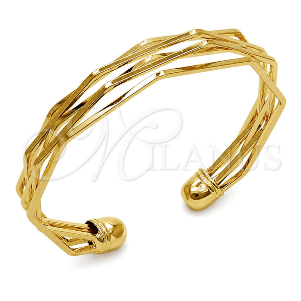Oro Laminado Individual Bangle, Gold Filled Style Polished, Golden Finish, 07.313.0001 (Thickness, One size fits all)