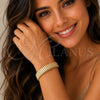 Oro Laminado Individual Bangle, Gold Filled Style Hollow Design, Polished, Golden Finish, 07.331.0024 for wholesale, additional product view 2