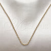 Oro Laminado Basic Necklace, Gold Filled Style Rolo Design, Polished, Golden Finish, 5.223.021.22 (03 MM Thickness, 22 Inches Length)