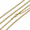Oro Laminado Basic Necklace, Gold Filled Style Rolo Design, Polished, Golden Finish, 5.223.021.22 (03 MM Thickness, 22 Inches Length)
