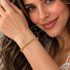 Oro Laminado Basic Bracelet, Gold Filled Style Miami Cuban Design, Diamond Cutting Finish, Golden Finish, 04.63.1424.06 (0.80 Gauge, Thickness, 6 Inches Length)