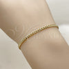 Oro Laminado Basic Bracelet, Gold Filled Style Miami Cuban Design, Diamond Cutting Finish, Golden Finish, 04.63.1424.06 (0.80 Gauge, Thickness, 6 Inches Length)