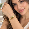 Oro Laminado Individual Bangle, Gold Filled Style Ball Design, Polished, Golden Finish, 07.213.0029 (02 MM Thickness, One size fits all)