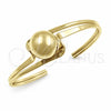 Oro Laminado Individual Bangle, Gold Filled Style Ball Design, Polished, Golden Finish, 07.213.0029 (02 MM Thickness, One size fits all)
