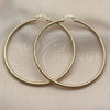 Oro Laminado Extra Large Hoop, Gold Filled Style Diamond Cutting Finish, Golden Finish, 02.213.0258.70