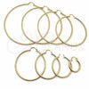 Oro Laminado Extra Large Hoop, Gold Filled Style Diamond Cutting Finish, Golden Finish, 02.213.0258.70