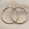 Oro Laminado Large Hoop, Gold Filled Style Diamond Cutting Finish, Golden Finish, 02.213.0240.60