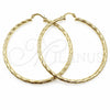 Oro Laminado Large Hoop, Gold Filled Style Diamond Cutting Finish, Golden Finish, 02.213.0240.60