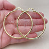 Oro Laminado Large Hoop, Gold Filled Style Polished, Golden Finish, 02.213.0243.1.60