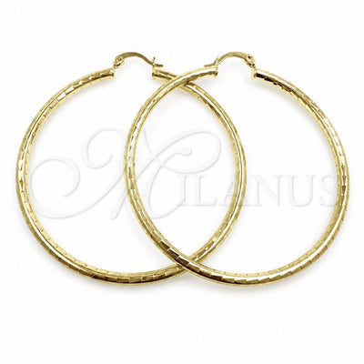 Oro Laminado Large Hoop, Gold Filled Style Polished, Golden Finish, 02.213.0243.1.60