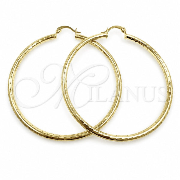 Oro Laminado Large Hoop, Gold Filled Style Polished, Golden Finish, 02.213.0243.1.60