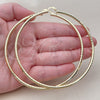 Oro Laminado Extra Large Hoop, Gold Filled Style Polished, Golden Finish, 02.213.0243.1.90