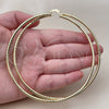 Oro Laminado Extra Large Hoop, Gold Filled Style Polished, Golden Finish, 02.213.0243.1.100