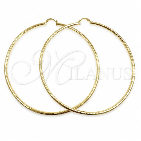 Oro Laminado Extra Large Hoop, Gold Filled Style Polished, Golden Finish, 02.213.0243.1.100