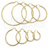 Oro Laminado Medium Hoop, Gold Filled Style Hollow Design, Diamond Cutting Finish, Golden Finish, 02.213.0909.30