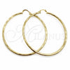 Oro Laminado Extra Large Hoop, Gold Filled Style Diamond Cutting Finish, Golden Finish, 02.213.0909.70
