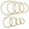 Oro Laminado Extra Large Hoop, Gold Filled Style Diamond Cutting Finish, Golden Finish, 02.213.0909.70