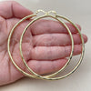 Oro Laminado Extra Large Hoop, Gold Filled Style Diamond Cutting Finish, Golden Finish, 02.213.0909.80
