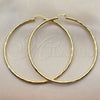 Oro Laminado Extra Large Hoop, Gold Filled Style Diamond Cutting Finish, Golden Finish, 02.213.0909.80