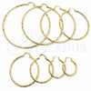 Oro Laminado Extra Large Hoop, Gold Filled Style Diamond Cutting Finish, Golden Finish, 02.213.0909.90