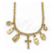 Gargantilla Elegante 04.470.0006.18 Oro Laminado, Diseño de Guadalupe y Corazón, Pulido, Tono Dorado (Grosor 04.1 MM, 18 Pulgadas de Largo)