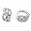 White Gold Filled Huggie Hoop, Infinite Design, with White Cubic Zirconia, Polished, Rhodium Finish, 02.471.0001.16