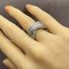 White Gold Filled Multi Stone Ring, Cluster Design, with White Cubic Zirconia, Polished, Rhodium Finish, 01.471.0004 (One size fits all)