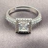 White Gold Filled Multi Stone Ring, Cluster Design, with White Cubic Zirconia, Polished, Rhodium Finish, 01.471.0015 (One size fits all)