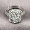 White Gold Filled Multi Stone Ring, Baguette Design, with White Cubic Zirconia, Polished, Rhodium Finish, 01.471.0018 (One size fits all)