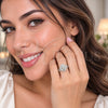 White Gold Filled Multi Stone Ring, Evil Eye and Cluster Design, with White Cubic Zirconia, Polished, Rhodium Finish, 01.471.0024 (One size fits all)