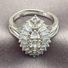 White Gold Filled Multi Stone Ring, Evil Eye and Cluster Design, with White Cubic Zirconia, Polished, Rhodium Finish, 01.471.0024 (One size fits all)