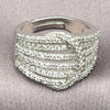 White Gold Filled Multi Stone Ring, with White Cubic Zirconia, Polished, Rhodium Finish, 01.471.0040 (One size fits all)