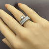 White Gold Filled Multi Stone Ring, Diamond and Baguette Design, with White Cubic Zirconia, Polished, Rhodium Finish, 01.471.0042 (One size fits all)