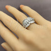 White Gold Filled Multi Stone Ring, Leaf and Baguette Design, with White Cubic Zirconia, Polished, Rhodium Finish, 01.471.0047 (One size fits all)