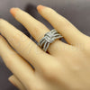 White Gold Filled Multi Stone Ring, Bow Design, with White Cubic Zirconia, Polished, Rhodium Finish, 01.471.0048 (One size fits all)