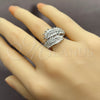 White Gold Filled Multi Stone Ring, Tree and Leaf Design, Polished, Rhodium Finish, 01.471.0060 (One size fits all)