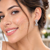 White Gold Filled Huggie Hoop, Baguette Design, with White Cubic Zirconia, Polished, Rhodium Finish, 02.471.0004.16