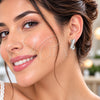 White Gold Filled Huggie Hoop, Baguette Design, Polished, Rhodium Finish, 02.471.0009.16