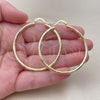 Oro Laminado Medium Hoop, Gold Filled Style Hollow Design, Diamond Cutting Finish, Golden Finish, 02.213.0907.50