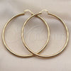 Oro Laminado Extra Large Hoop, Gold Filled Style Hollow Design, Diamond Cutting Finish, Golden Finish, 02.213.0153.70