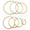 Oro Laminado Extra Large Hoop, Gold Filled Style Hollow Design, Diamond Cutting Finish, Golden Finish, 02.213.0153.70