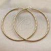 Oro Laminado Extra Large Hoop, Gold Filled Style Hollow Design, Polished, Golden Finish, 02.213.0153.90